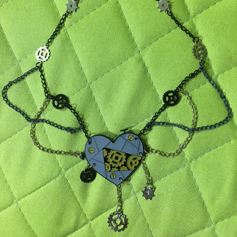 TOO FAST - STEAMPUNK VICTORIAN GOTH CAMEO NECKLACE